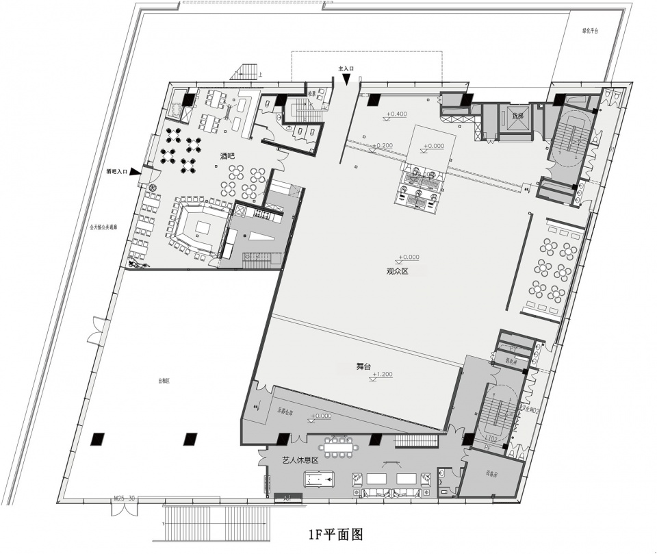 酒吧设计,多功能空间设计,舞台酒吧空间,文化沙龙空间,佛山,ALSOLIVE空间设计,野路建筑设计