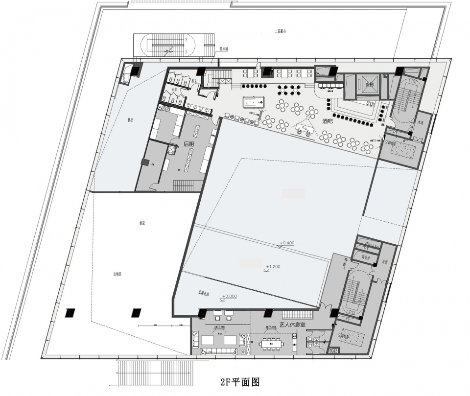 酒吧设计,多功能空间设计,舞台酒吧空间,文化沙龙空间,佛山,ALSOLIVE空间设计,野路建筑设计