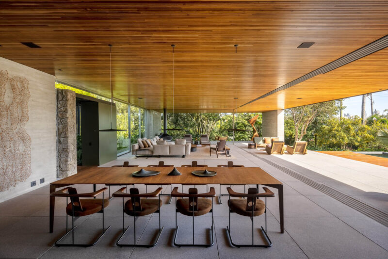 Gui Mattos｜1414 m²，巴西开放式庭院景观别墅