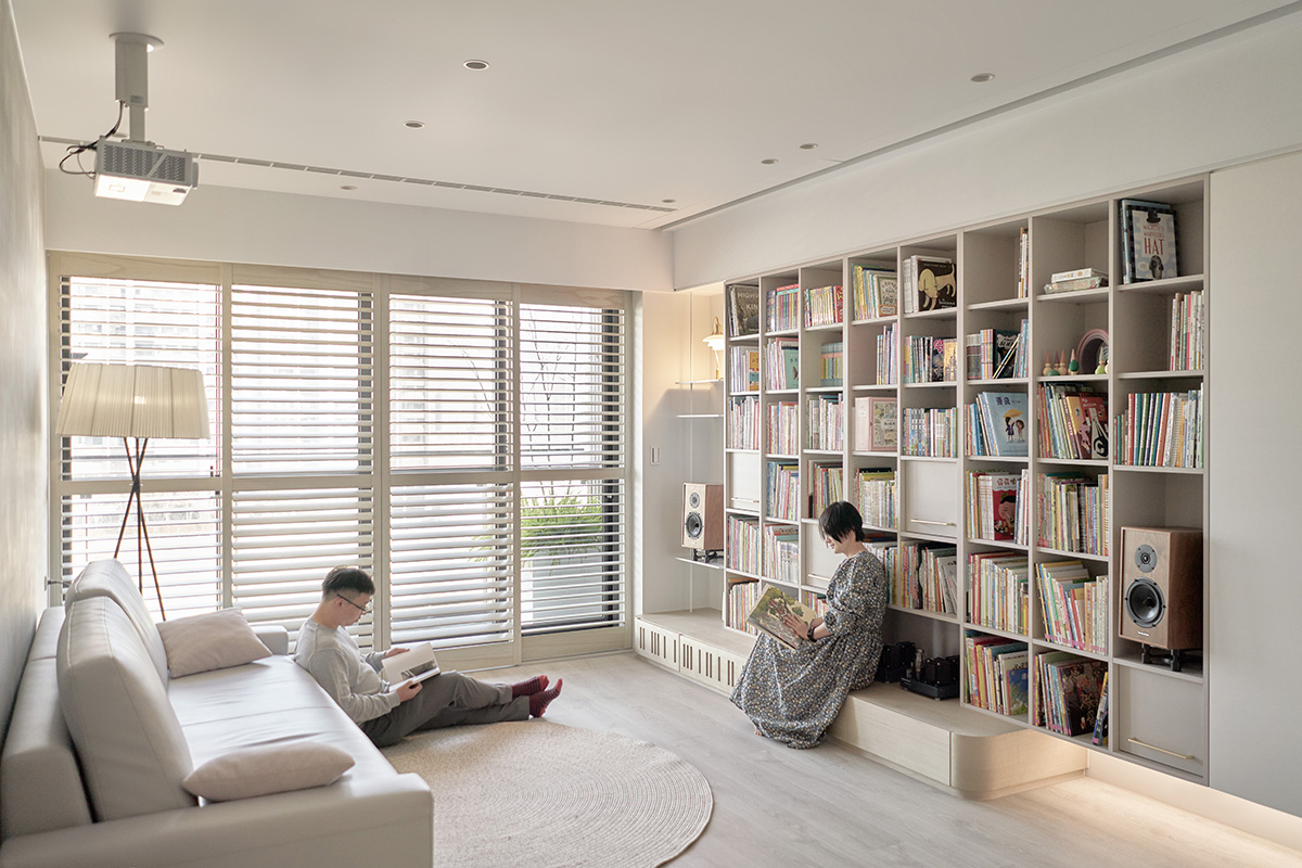 Thinking Design,公寓设计,公寓设计方案,中国台湾,奶油系,亲子书屋,90㎡,思维设计