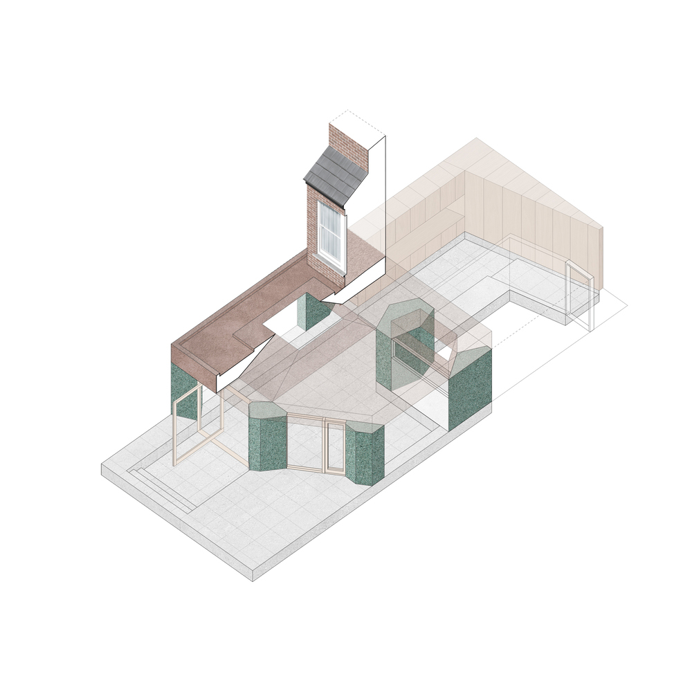 ConForm Architects,别墅设计,97㎡,英国,伦敦,别墅设计案例,别墅设计方案,庭院改造,水磨石