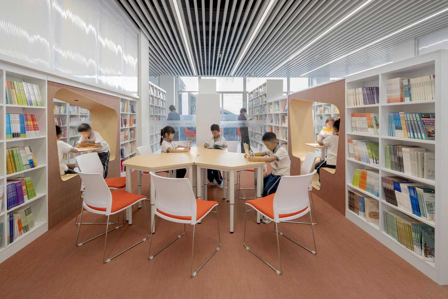 图书馆设计,学校图书馆设计,图书室设计,校园图书室设计,校园图书馆,图书馆设计案例,图书馆设计方案,URBANUS,都市实践