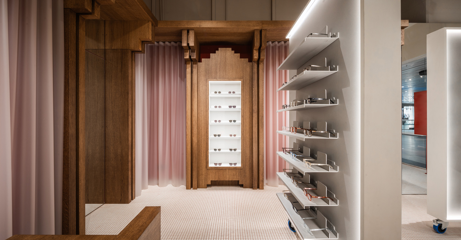 眼镜店设计,零售店设计,眼镜零售店设计,眼镜店设计案例,Bogdan Ciocodeica Studio,罗马尼亚,布加勒斯特,Lunet眼镜精品店,70㎡,创意眼镜店