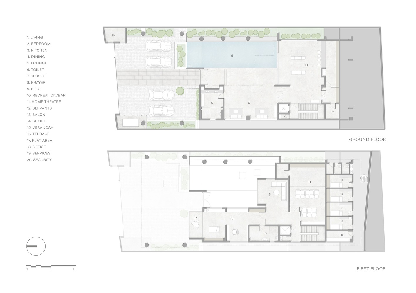 Spacefiction Studio,印度,别墅设计案例,别墅设计,2500㎡,别墅装修效果图,别墅旋转楼梯,现代风格别墅,度假别墅