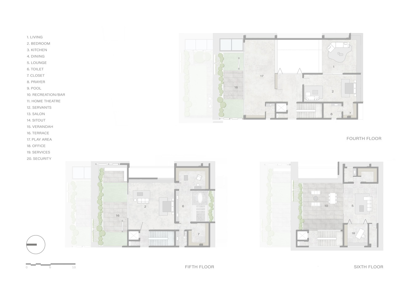 Spacefiction Studio,印度,别墅设计案例,别墅设计,2500㎡,别墅装修效果图,别墅旋转楼梯,现代风格别墅,度假别墅