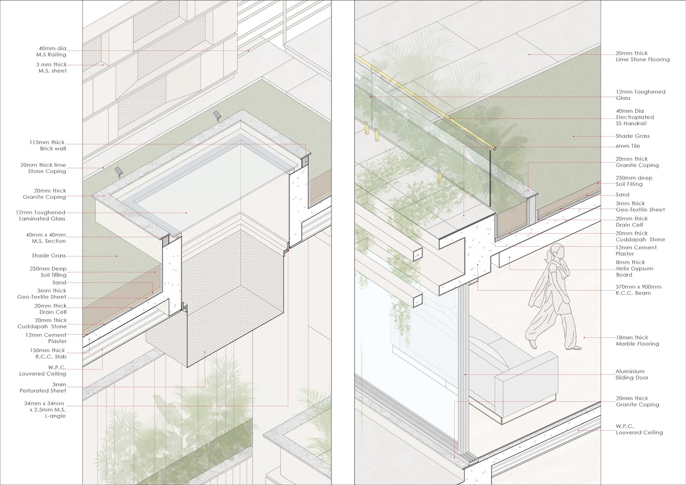 Spacefiction Studio,印度,别墅设计案例,别墅设计,2500㎡,别墅装修效果图,别墅旋转楼梯,现代风格别墅,度假别墅