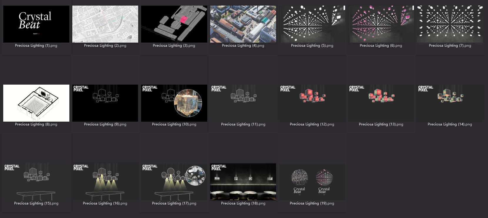 2024米兰设计周,灯具设计,产品设计,灯光设计,展厅设计,Preciosa Lighting,宝仕奥莎照明,Crystal Beat 2