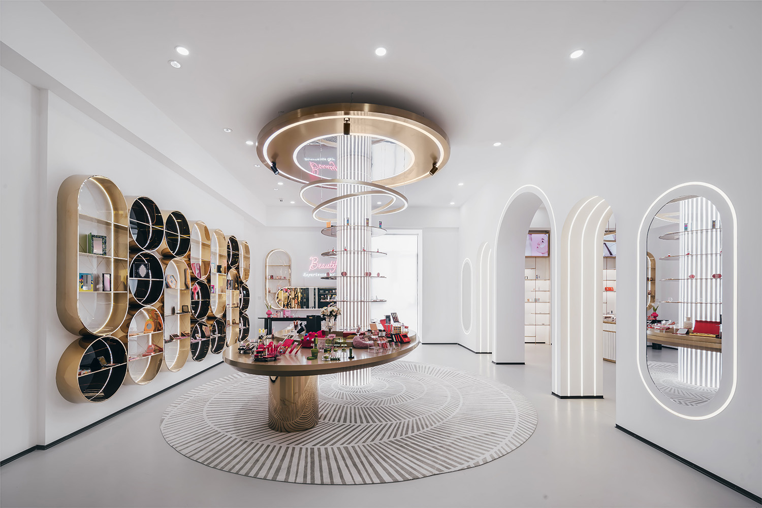展厅设计,化妆品展厅设计,体验店设计,展厅体验店设计,展厅设计案例,展厅设计方案,企业展厅设计,展厅装修,湖州欧思兰化妆品展厅,湖州,平介设计,杨楠