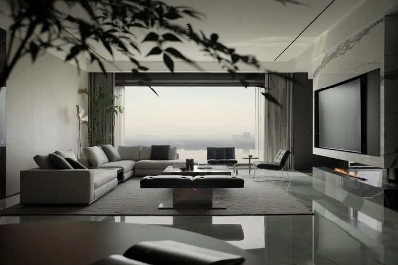 钱瀚设计团队&常青陈设｜400㎡，绍兴湖景大平层