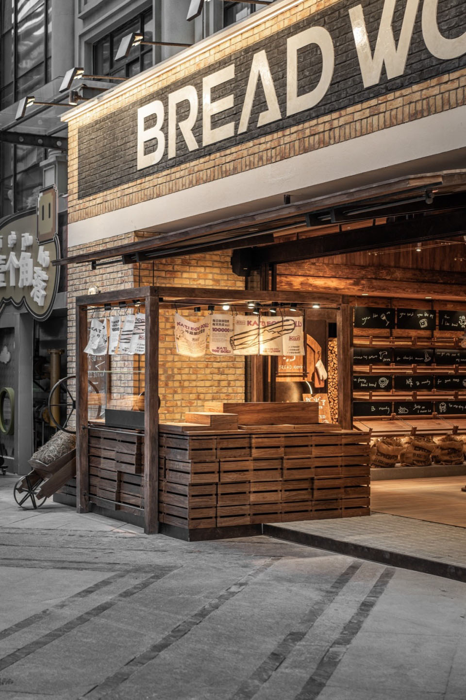 面包店设计,面包店设计案例,烘焙店设计,面包店设计方案,街边面包店,主题烘焙店,昆明面包工坊BREAD WORKS,昆明,或者设计