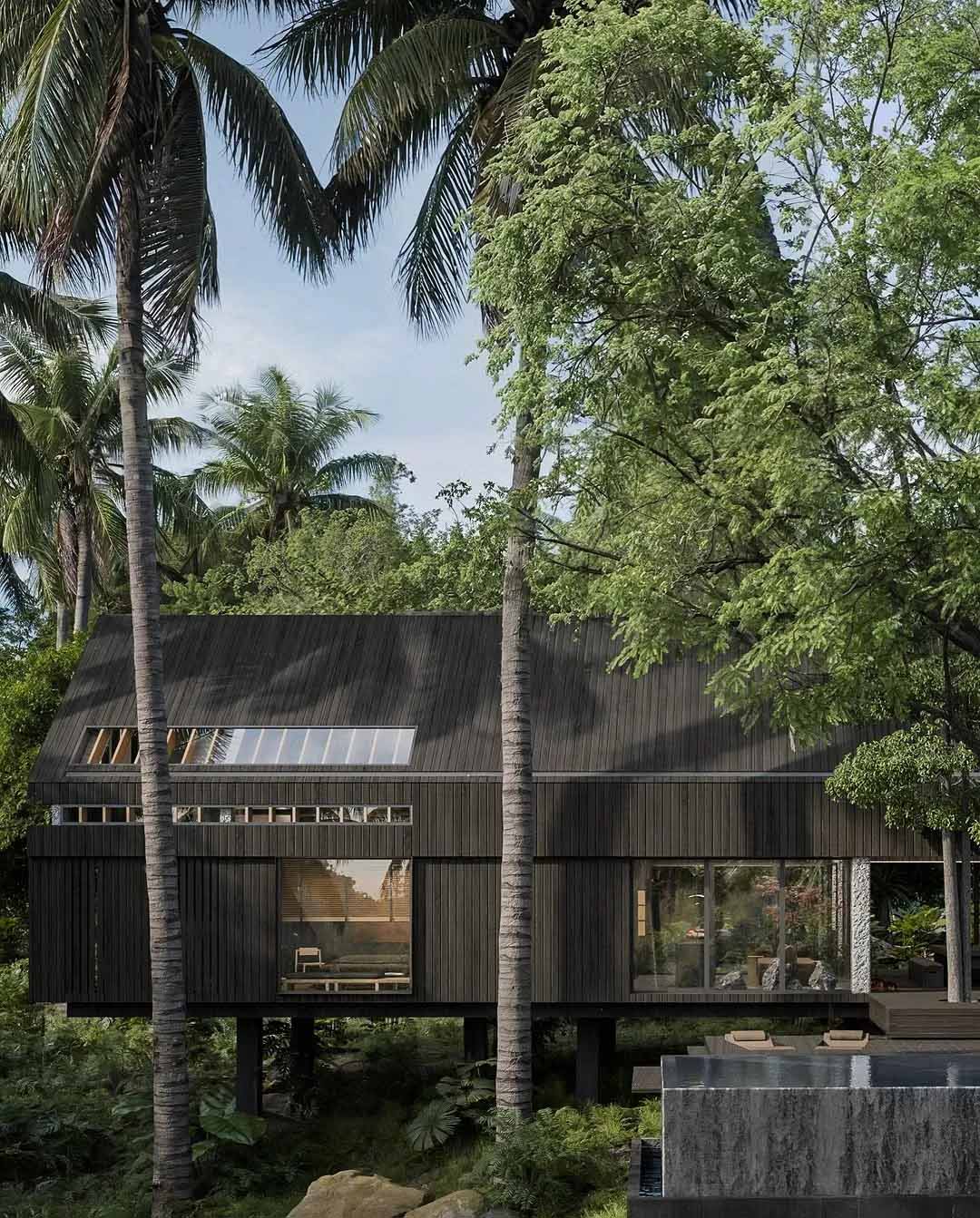 Kōsame,别墅设计案例,别墅设计方案,侘寂风格别墅,印度尼西亚,景观别墅,山景别墅,度假别墅,巴厘岛乌布度假别墅,Serene Haven