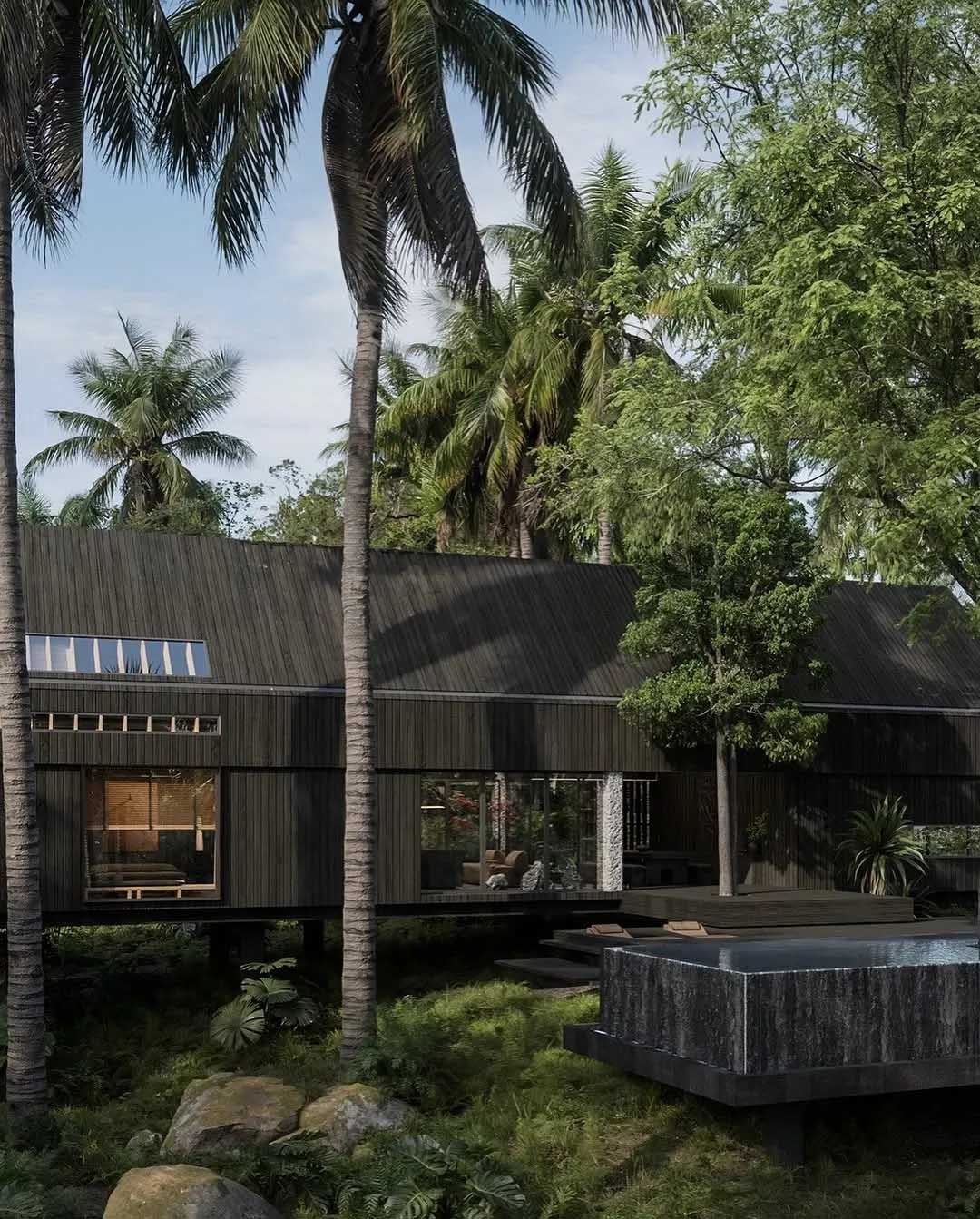 Kōsame,别墅设计案例,别墅设计方案,侘寂风格别墅,印度尼西亚,景观别墅,山景别墅,度假别墅,巴厘岛乌布度假别墅,Serene Haven