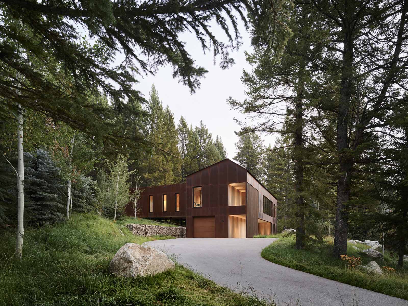 CLB Architects,别墅设计案例,别墅设计方案,度假别墅,山景别墅,景观别墅,原木色