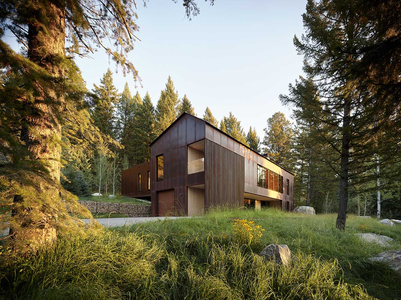 CLB Architects,别墅设计案例,别墅设计方案,度假别墅,山景别墅,景观别墅,原木色