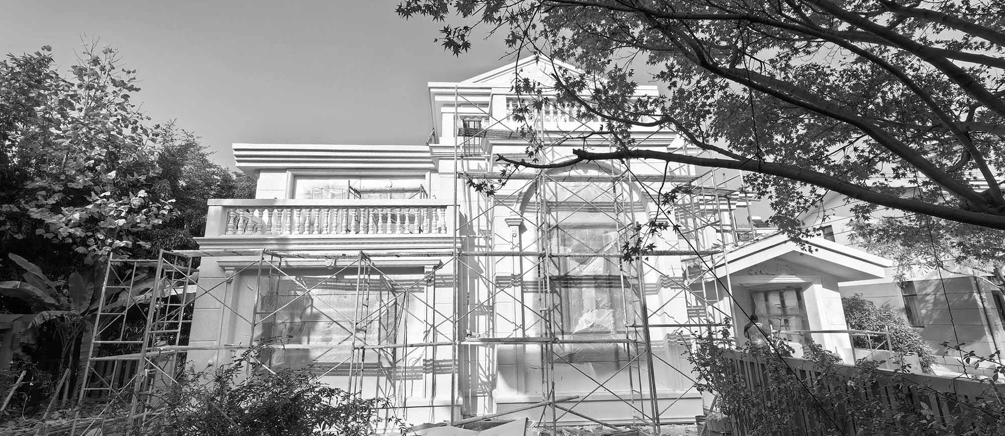 400㎡别墅设计,别墅改造,400㎡,现代风格别墅设计,别墅室内设计,别墅设计案例,别墅设计方案,庭院别墅设计,山东临沂别墅改造-静谧的奢侈,研几设计