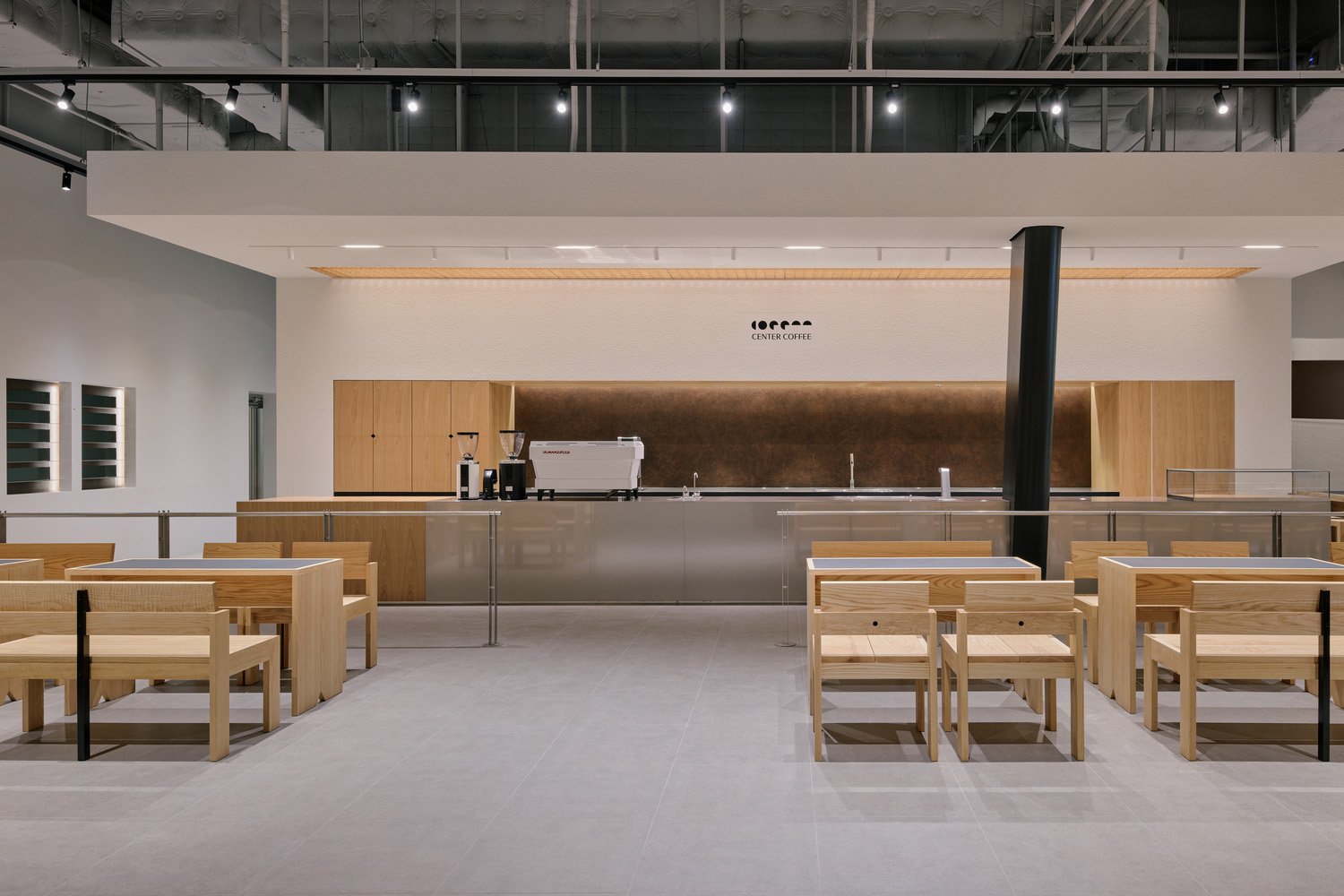 KKOL Studio,韩国,首尔,咖啡厅设计案例,咖啡厅设计方案,极简风格咖啡厅,Center Coffee