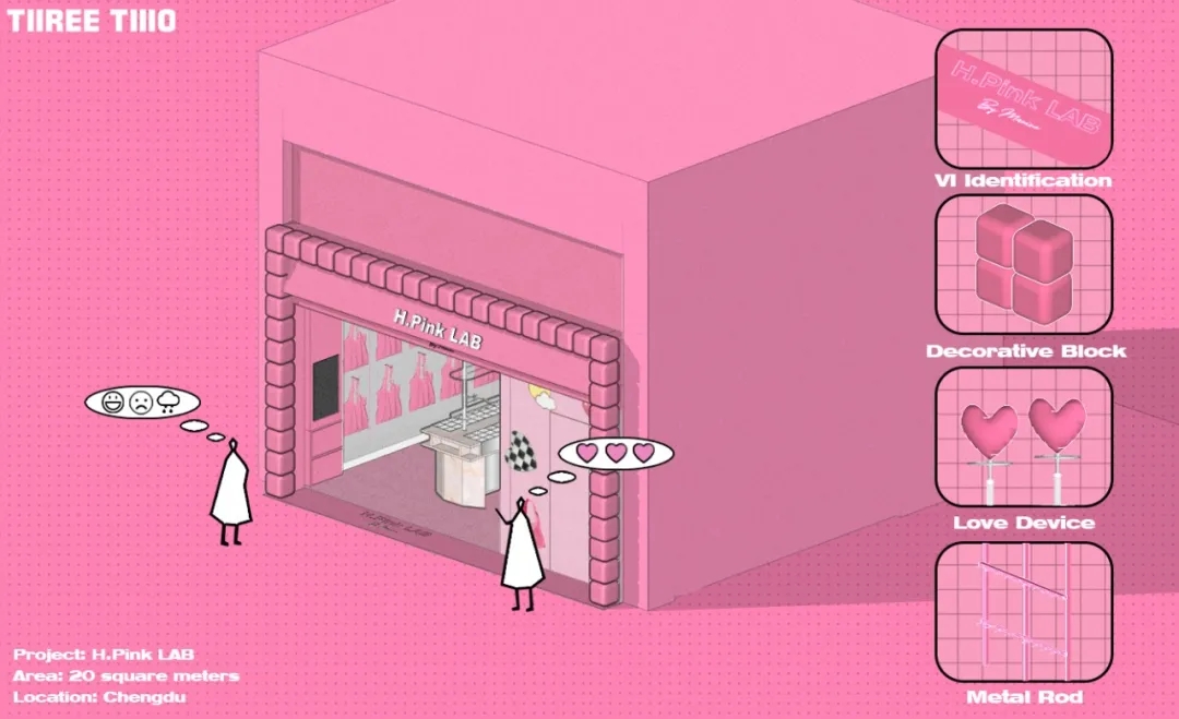 零售店设计,超小零售店,包店设计,包店零售店,零售店设计方案,零售店设计案例,主题零售店,成都19㎡超小痛痛包店-个性表达与情感体验,成都,THREE TWO 空间设计