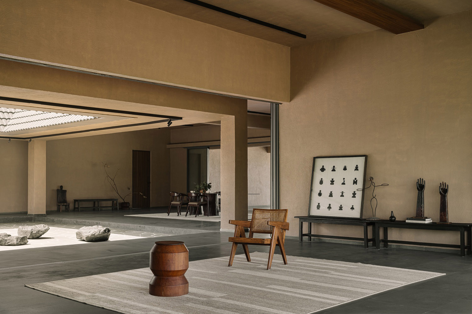 别墅设计,别墅改造,侘寂风格别墅,别墅设计案例,别墅设计方案,D'WELL,极简主义,极简风格别墅,Wabi-Sabi,侘寂美学别墅,印度,乡村别墅