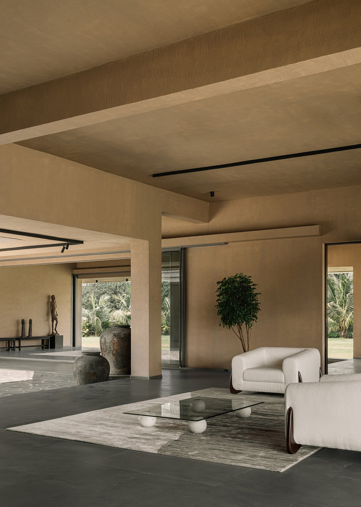 别墅设计,别墅改造,侘寂风格别墅,别墅设计案例,别墅设计方案,D'WELL,极简主义,极简风格别墅,Wabi-Sabi,侘寂美学别墅,印度,乡村别墅