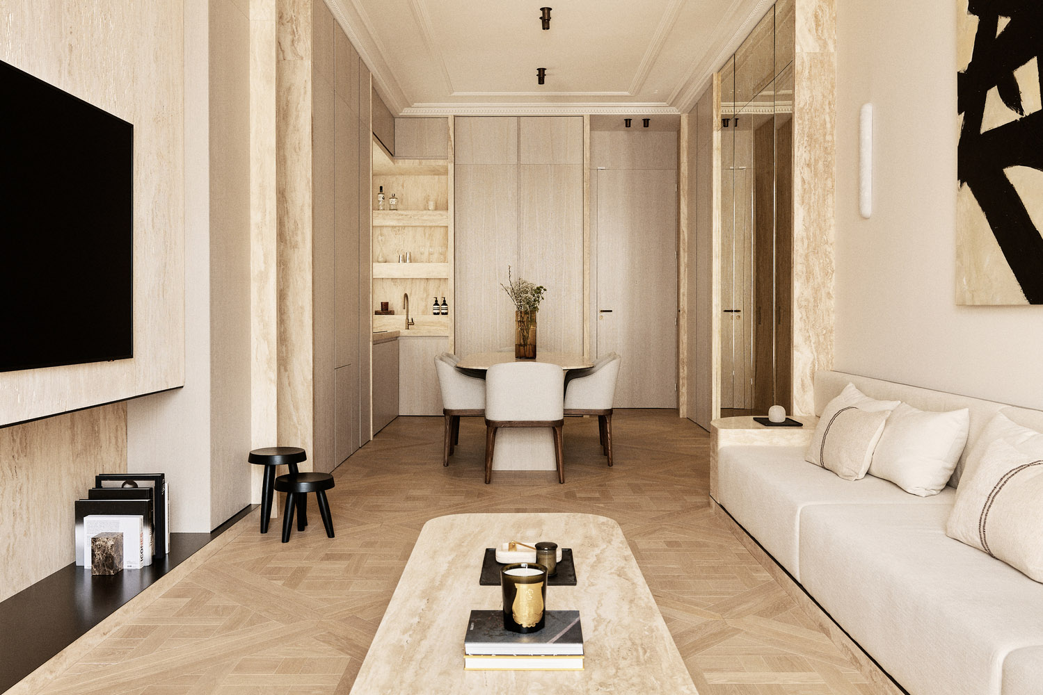 公寓设计,SELA.ARCH,巴黎,公寓设计案例,公寓设计方案,巴黎