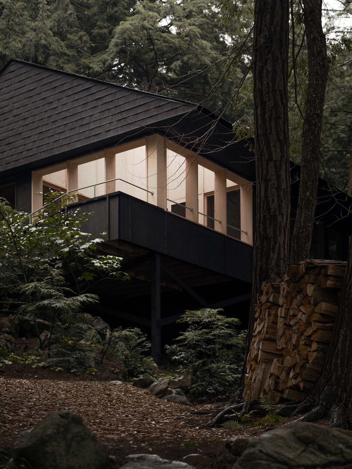 别墅设计,别墅设计案例,别墅设计方案,Anya Moryoussef Architect,山景别墅,原木色,加拿大,极简主义