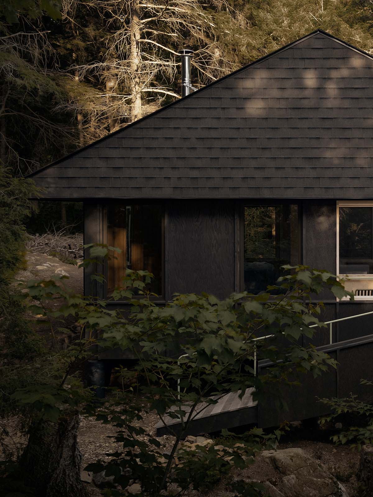 别墅设计,别墅设计案例,别墅设计方案,Anya Moryoussef Architect,山景别墅,原木色,加拿大,极简主义