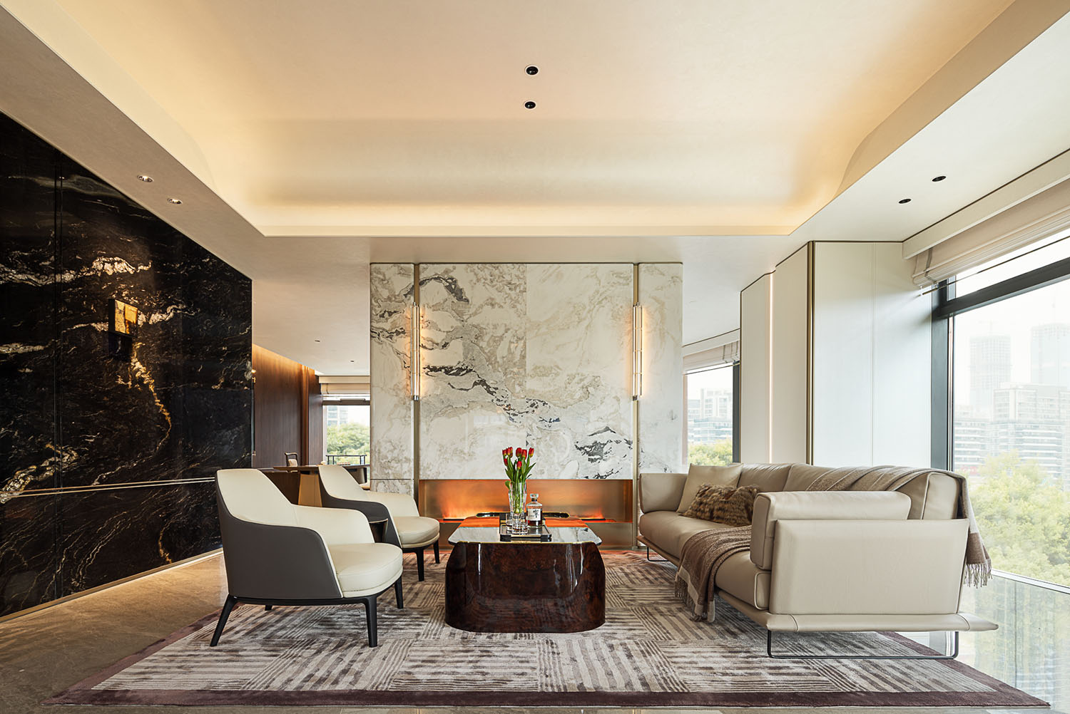 样板间设计,大平层样板间,样板间设计案例,样板间设计方案,现代风格样板间设计,轻奢样板间,杭州胤璞样板间,杭州胤璞-时间的流转空间的沉吟,GFD广飞设计