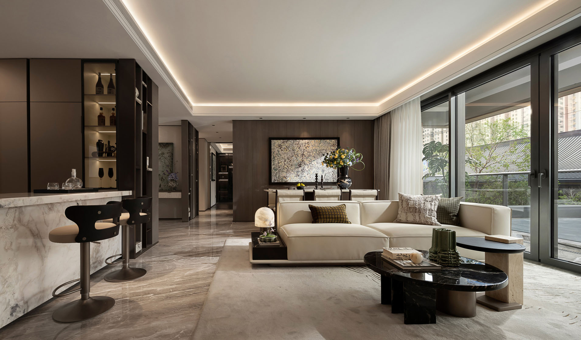 样板间设计,大平层样板间,样板间设计案例,样板间设计方案,现代风格样板间设计,轻奢样板间,杭州云城之上,建发·杭州云城之上-时光润色无界逸境,杭州,零次方设计