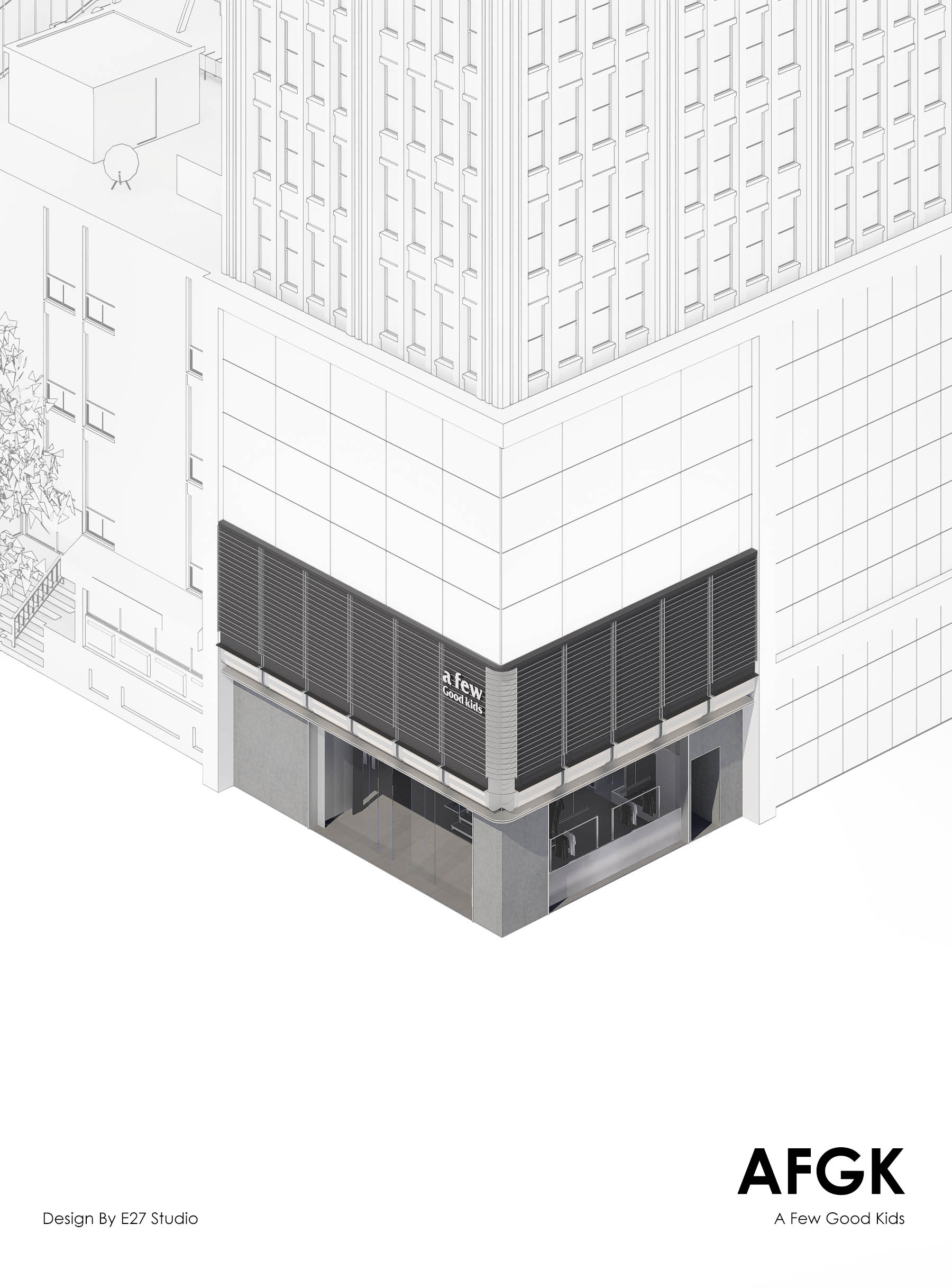 零售店设计,服装店设计,潮牌店设计,潮牌服装店,创意服装店设计,服装零售店,商店设计,零售店设计案例,零售店设计方案,创意零售店,成都 A Few Good Kids,成都,E27 STUDIO