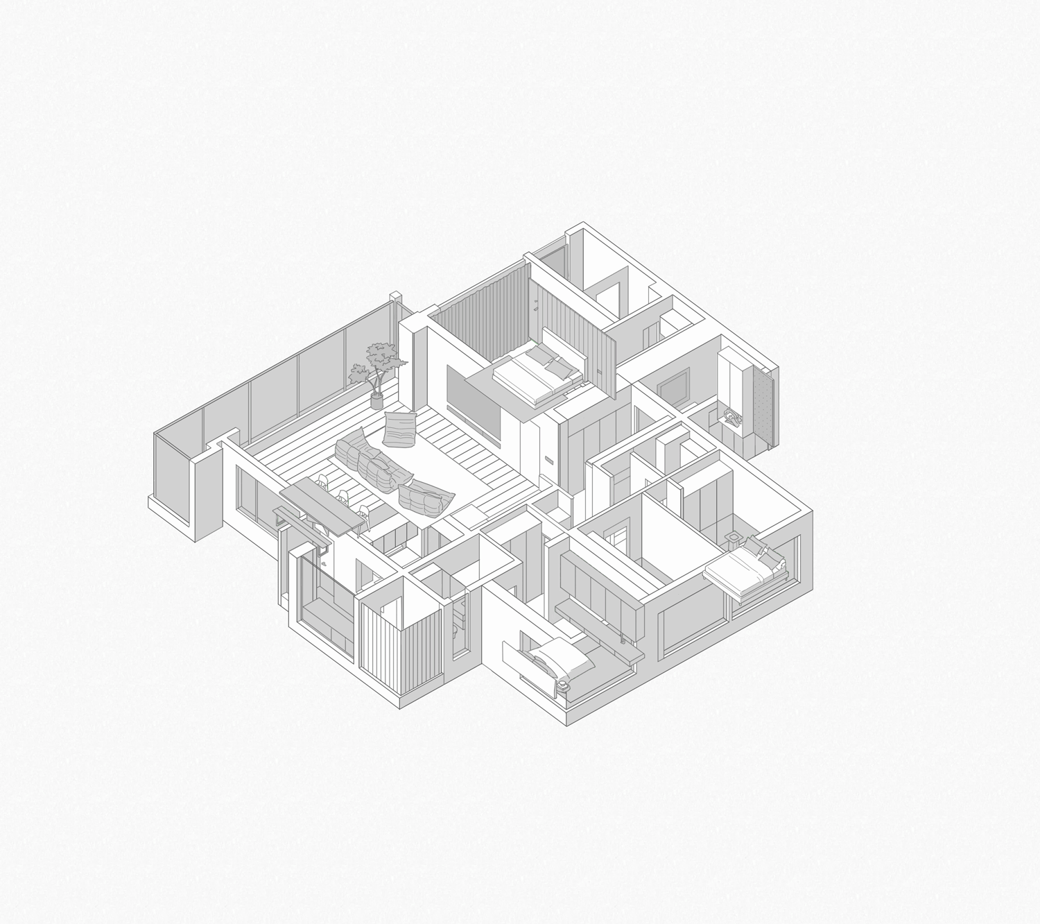 198㎡大平层,198㎡,住宅设计案例,住宅设计,现代风格家装设计,极简大平层,大平层设计,大平层设计案例,大平层设计方案,成都纯粹极简大平层-去芜之冗归心之静,成都,池也设计
