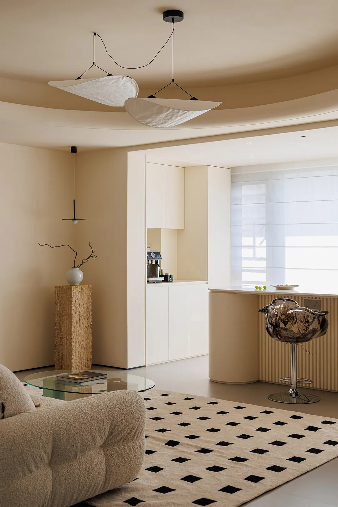 奶油风住宅,大平层设计,现代风格大平层设计,260㎡大平层设计,260㎡,奶油风大平层,大平层设计案例,大平层设计方案,福建三明大平层-光隅栖心,福建三明,越设计