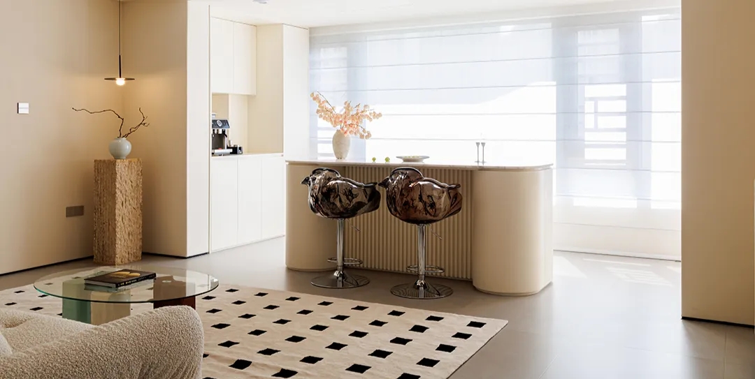 奶油风住宅,大平层设计,现代风格大平层设计,260㎡大平层设计,260㎡,奶油风大平层,大平层设计案例,大平层设计方案,福建三明大平层-光隅栖心,福建三明,越设计