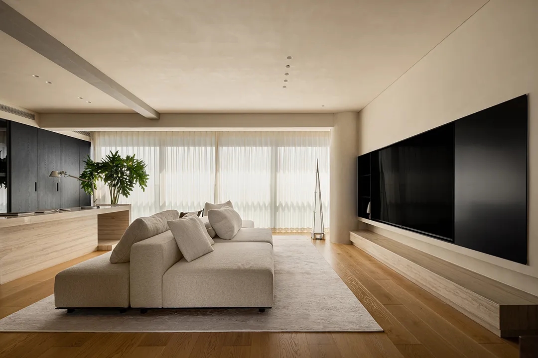 170㎡大平层,170㎡,大平层设计,微水泥,现代风格大平层设计,大平层设计案例,大平层设计方案,住宅设计,大平层装修,广州大平层-秩序与感性,广州,共构空间设计