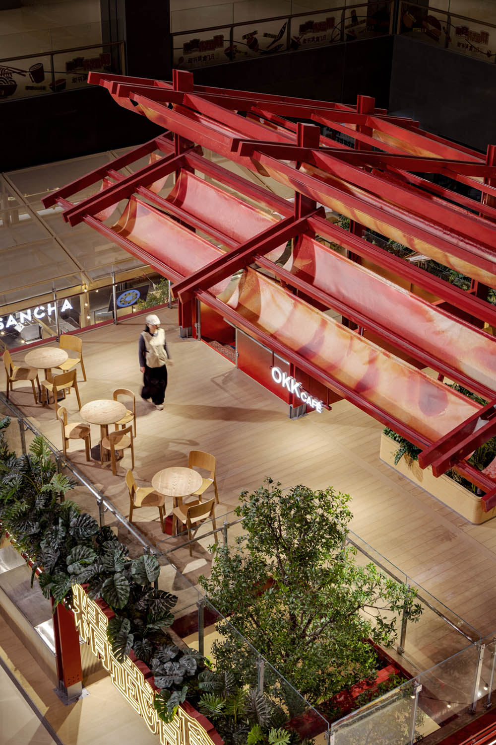 小吃街设计,商业街区设计,食集街区,美食街区设计,精武有食集,越秀武汉“精武有食集”：都会“檐下烟火”的模块化表达,武汉,永创设计