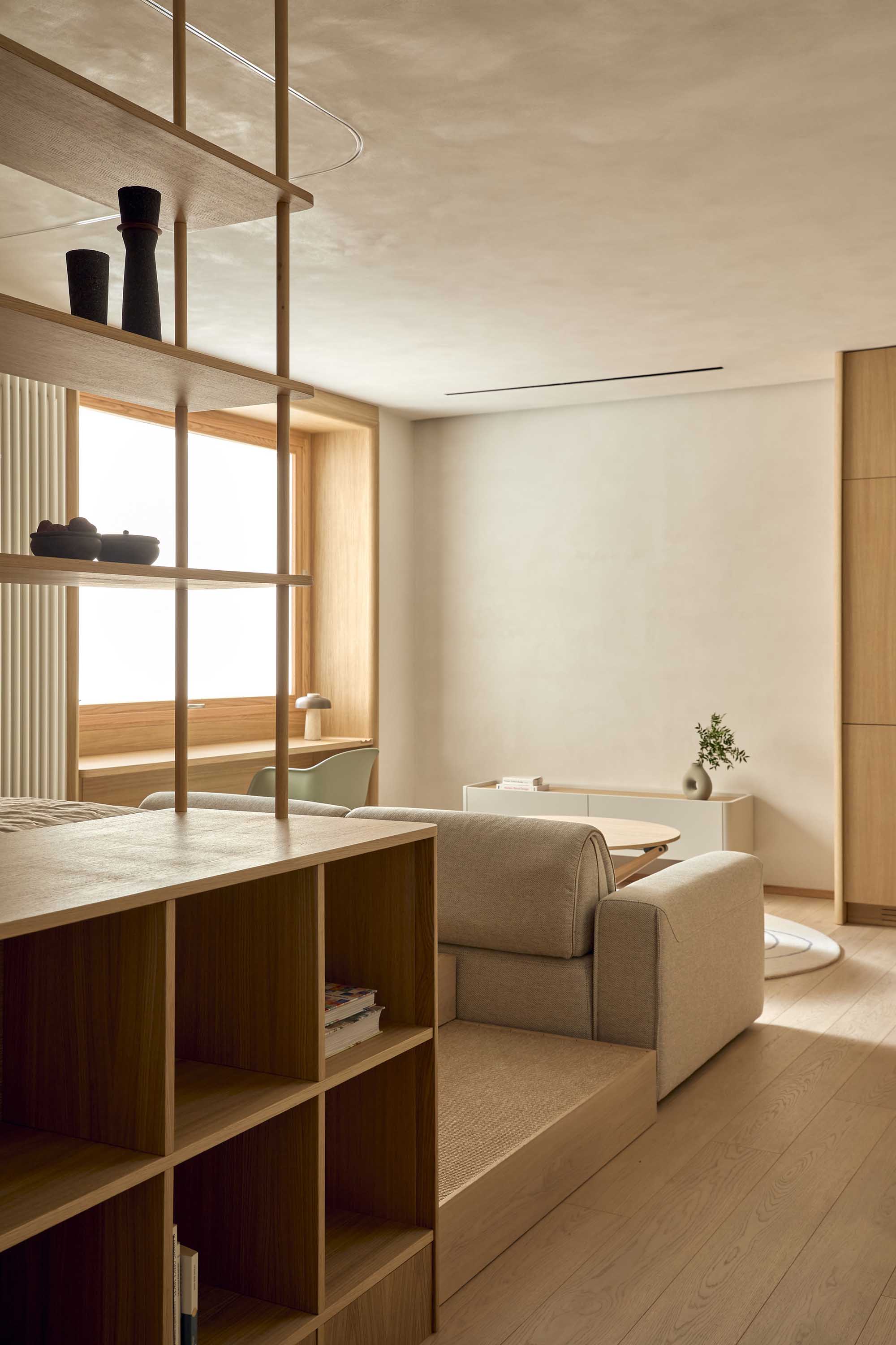 Studio Madera,公寓设计,公寓设计案例,西班牙,马德里,原木色,极简主义