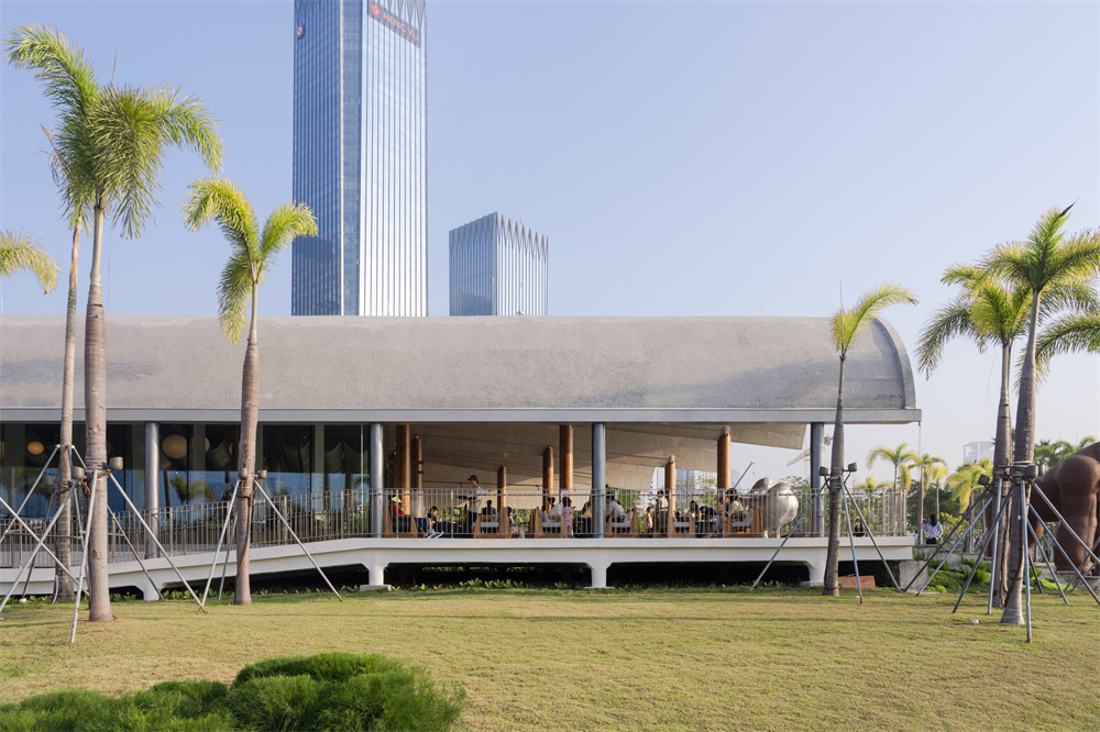 咖啡店设计,开放式咖啡店,公园咖啡店设计,咖啡店打卡,咖啡店装修,咖啡店设计案例,咖啡店设计方案,福叁咖啡深圳前海石公园店,深圳,靖彦设计师