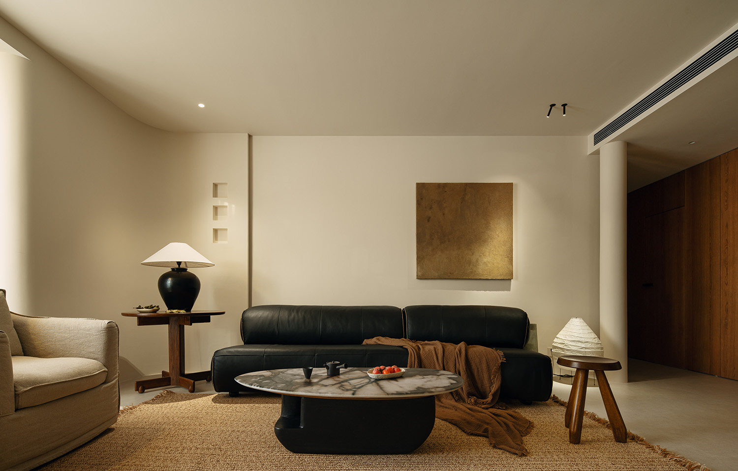 140㎡住宅设计,140㎡,住宅设计案例,住宅设计方案,家装设计,奶油风住宅,极简风住宅,西安住宅-极简东方·归处,西安,涛墨设计