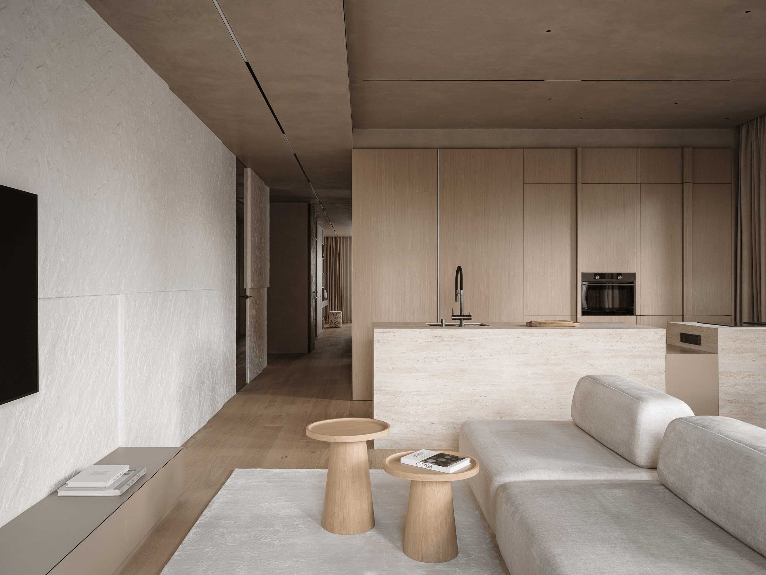 A&ES,大平层设计,大平层设计案例,莫斯科,大平层,中性色调